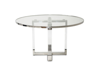 State St. - Round Dining Table - Stainless Steel.