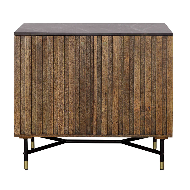 Stonington - Two Door Bar Cabinet - Brown & Black.