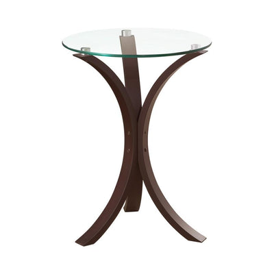 Edgar - Round Accent Table - Cappuccino.