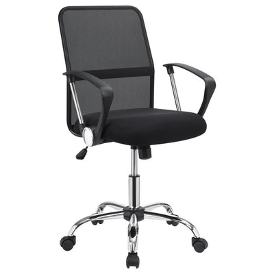 Gerta - Office Chair With Mesh Backrest - Black and Chrome.