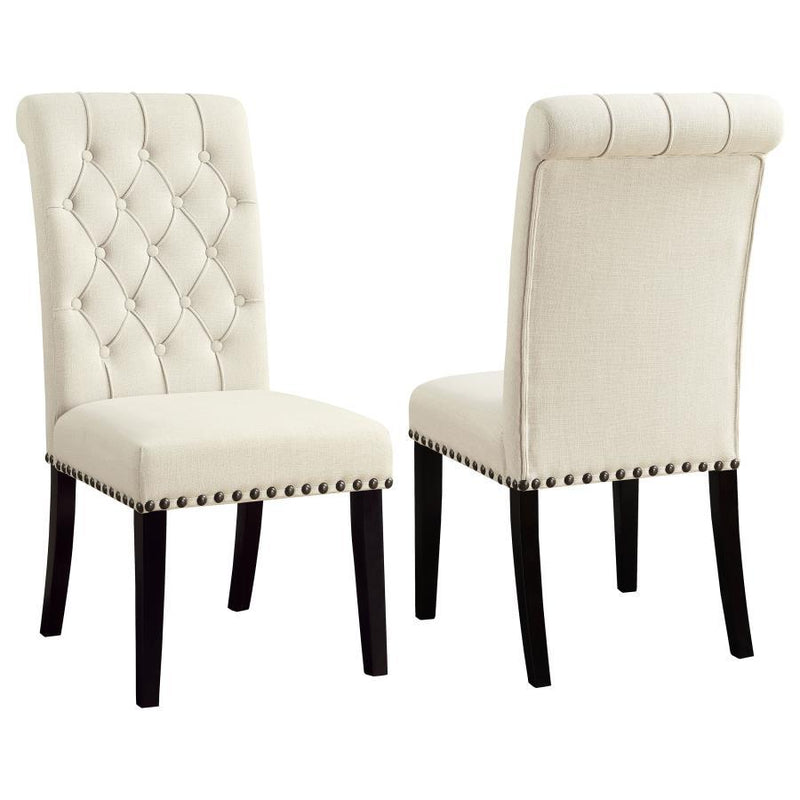 Alana - Tufted Back Upholstered Side Chairs (Set of 2) - Beige.