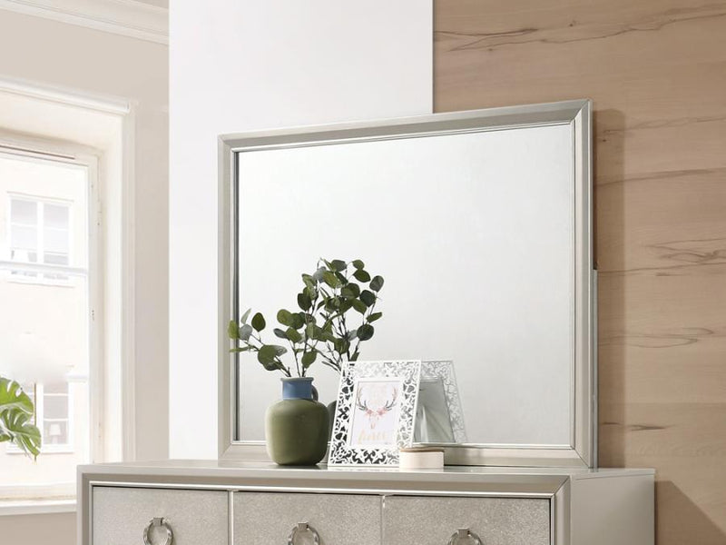 Salford - Rectangular Dresser Mirror - Metallic Sterling.