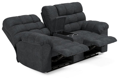 Wilhurst - Marine - Double Rec Loveseat W/Console.