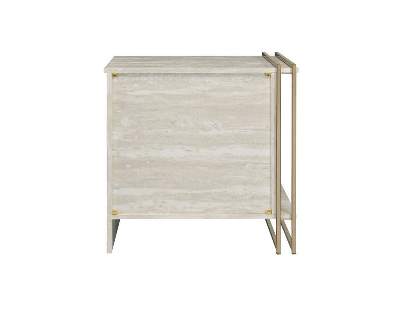 Tyeid - Accent Table - Antique White & Gold Finish - Grand Furniture GA