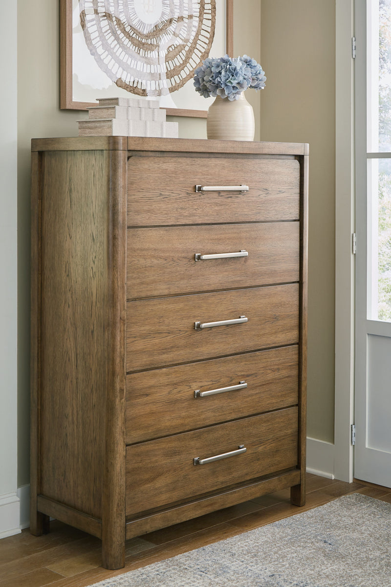 Cabalynn - Light Brown - Five Drawer Chest.