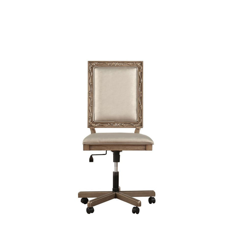 Orianne - Executive Office Chair - Champagne PU & Antique Gold