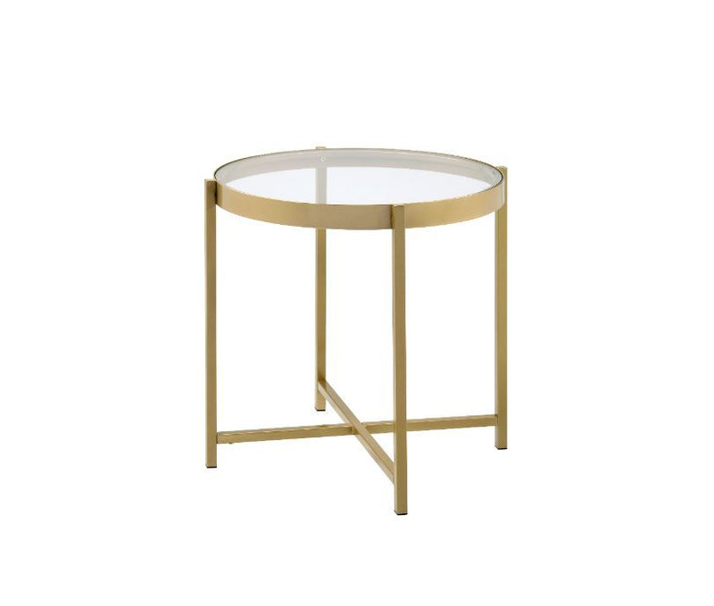 Charrot - End Table - Gold Finish - Grand Furniture GA