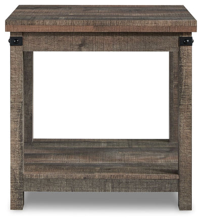 Hollum - Rustic Brown - Square End Table.