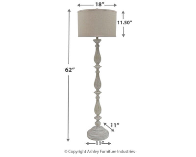 Bernadate - Whitewash - Poly Floor Lamp.