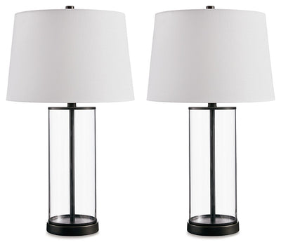 Wilmburgh - Clear / Bronze Finish - Glass Table Lamp (Set of 2).