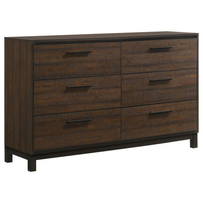 Edmonton - 6-Drawer Dresser - Rustic Tobacco - Dressers - Grand Furniture GA