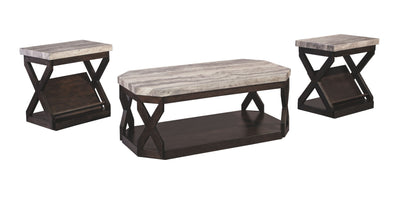 Radilyn - Grayish Brown - Occasional Table Set (Set of 3).