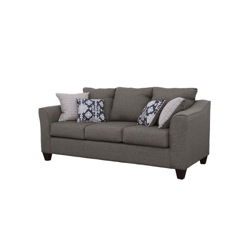 Salizar - Flared Arm Sofa - Grey.