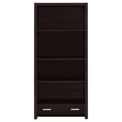 Skylar - 5-Shelf Bookcase With Storage Drawer - Cappuccino.