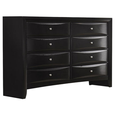 Briana - Rectangular 8-Drawer Dresser - Black - Dressers - Grand Furniture GA