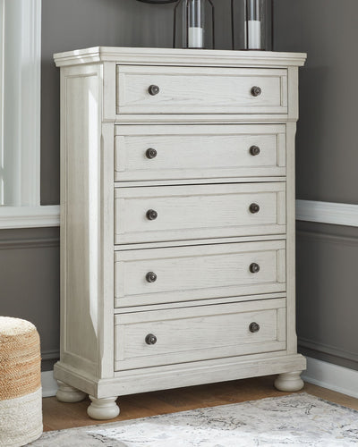 Robbinsdale - Antique White - Five Drawer Chest.