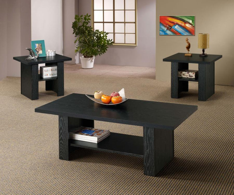 Rodez - 3-Piece Occasional Table Set - Black Oak.