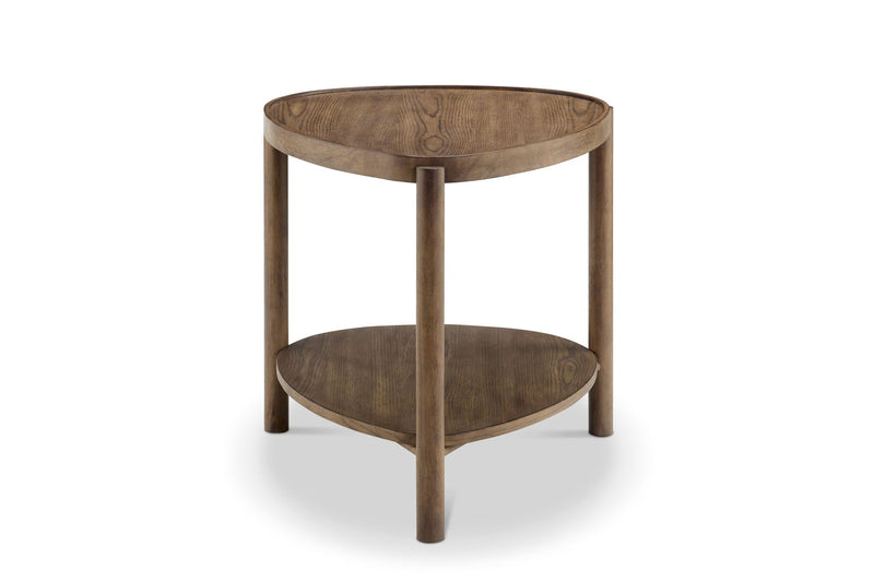 Hadleigh - Shaped Accent End Table - Honey.