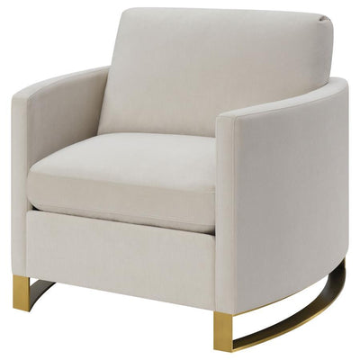 Corliss - Upholstered Arched Arms Chair - Beige.