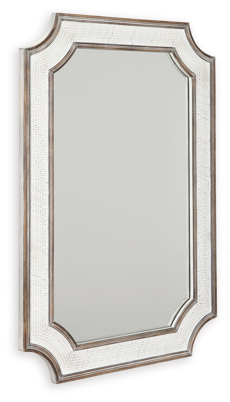 Howston - Antique White - Accent Mirror.