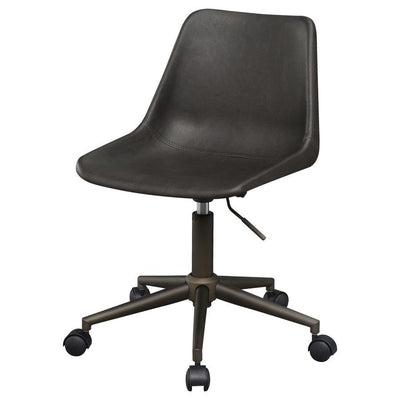 Carnell - Adjustable Height Office Chair With Casters - Brown and Rustic Taupe.