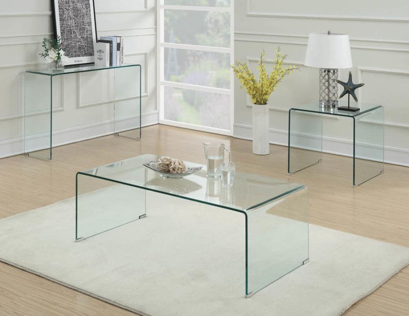 Ripley - Rectangular Sofa Table - Clear - Sofa Tables - Grand Furniture GA