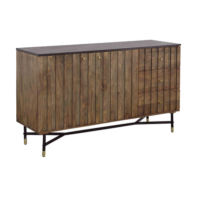 Stonington - Two Door Three Drawer Credenza - Brown & Black.