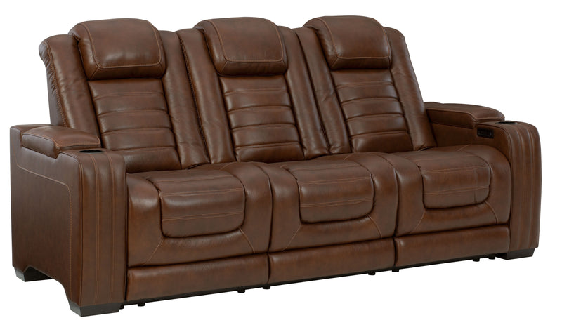 Backtrack - Chocolate - Pwr Rec Sofa With Adj Headrest.