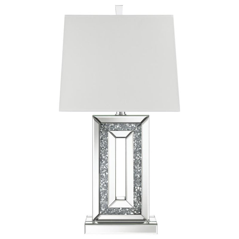 Ayelet - Table Lamp With Square Shade - White and Mirror.