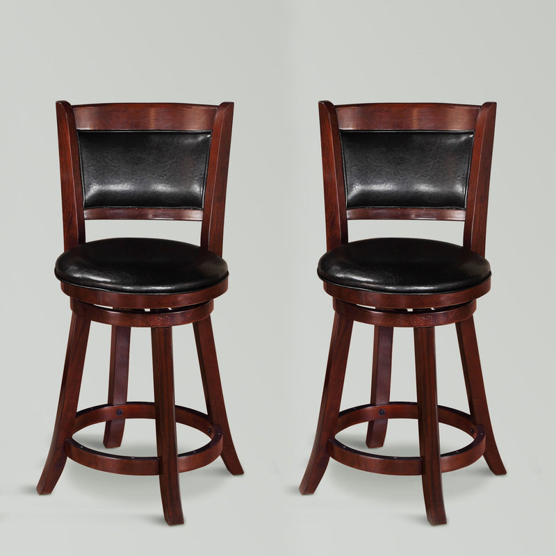 Cecil - Swivel Pub Stool (Set of 2) - Brown - Grand Furniture GA