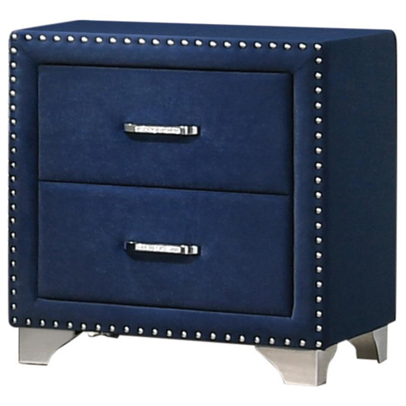 Melody - 2-drawer Upholstered Nightstand