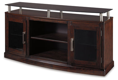 Chanceen - Dark Brown - Medium TV Stand/Fireplace Opt.