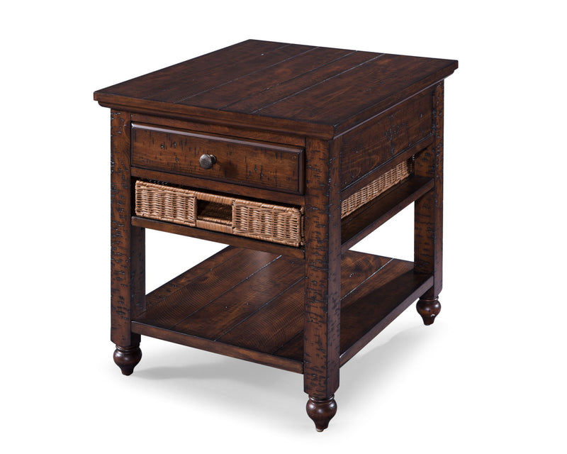 Cottage Lane - Wood Rectangular End Table - Coffee.