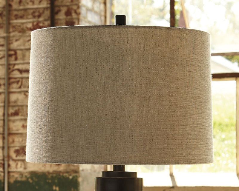 Talar - Clear / Bronze Finish - Glass Table Lamp.