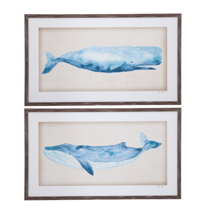 Rustic Whale I - Light Blue