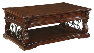 Alymere - Rustic Brown - Lift Top Cocktail Table - Grand Furniture GA