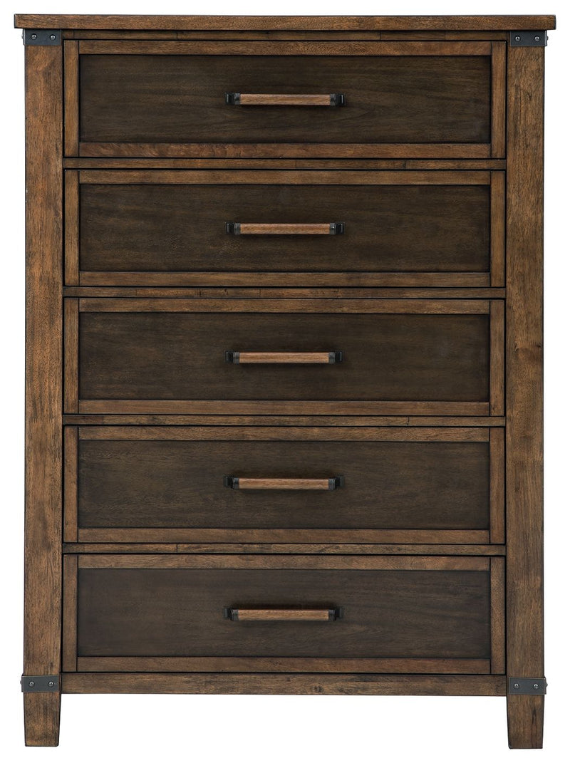 Wyattfield - Brown / Beige - Five Drawer Chest.