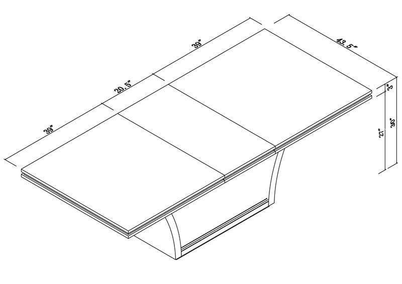 D832 - Dining Table - Wenge - Dining Tables - Grand Furniture GA