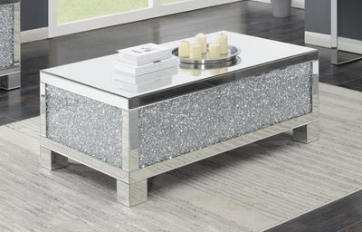 Gillian - Rectangular Coffee Table - Clear Mirror.