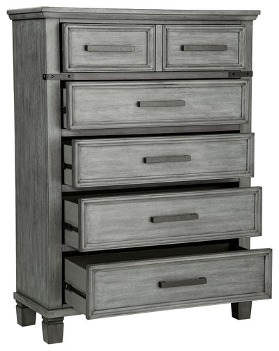 Russelyn - Gray - Five Drawer Chest.