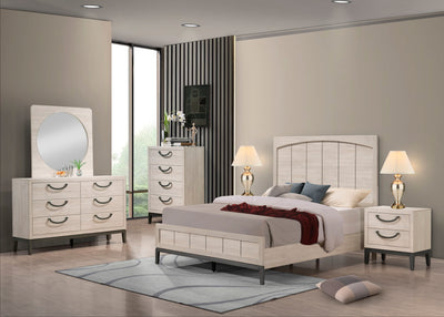 Veda - Dresser And Mirror - Pearl Silver.