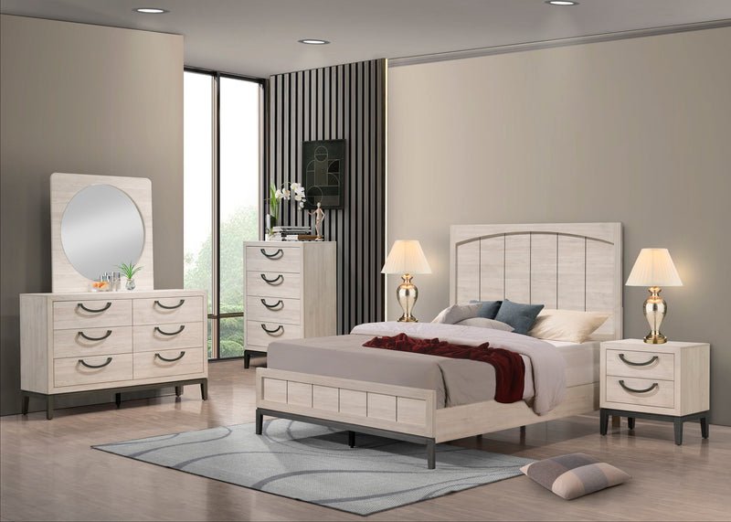 Veda - Dresser And Mirror - Pearl Silver.