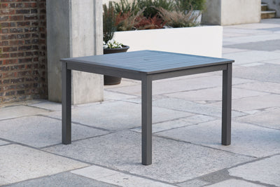 Eden Town - Gray - Square Dining Table W/Umb Opt.