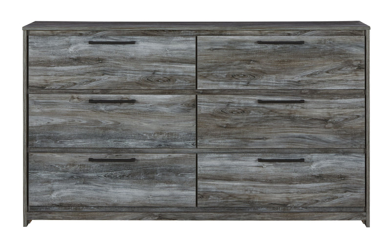 Baystorm - Gray - Six Smooth Drawer Dresser.