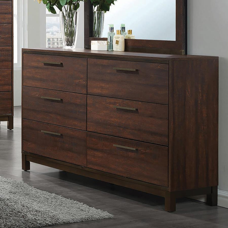 Edmonton - 6-Drawer Dresser - Rustic Tobacco - Dressers - Grand Furniture GA