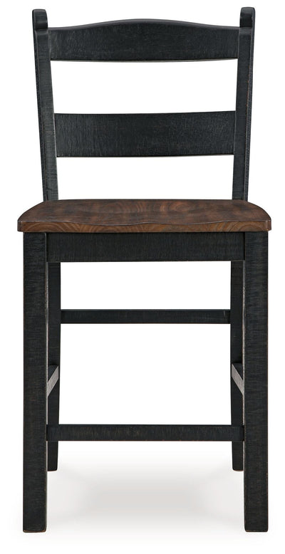 Valebeck - Black / Brown - Barstool (Set of 2).