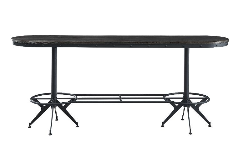 Zangief - Counter Height Table - Salvaged Brown & Black Finish - Grand Furniture GA