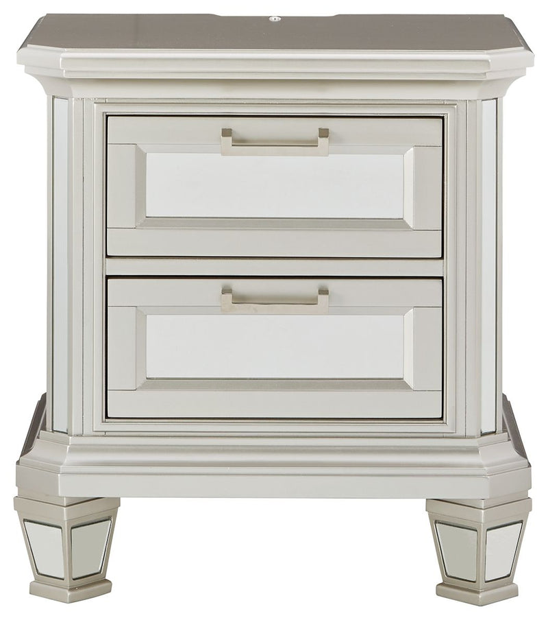 Lindenfield - Silver - Two Drawer Night Stand