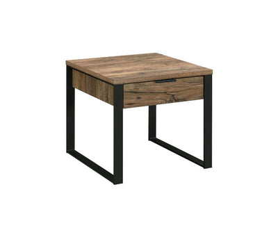 Aflo - End Table - Weathered Oak & Black Finish - Grand Furniture GA