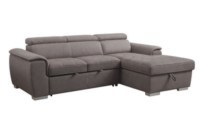 Haruko - Sectional Sofa - Light Brown Fabric - Grand Furniture GA